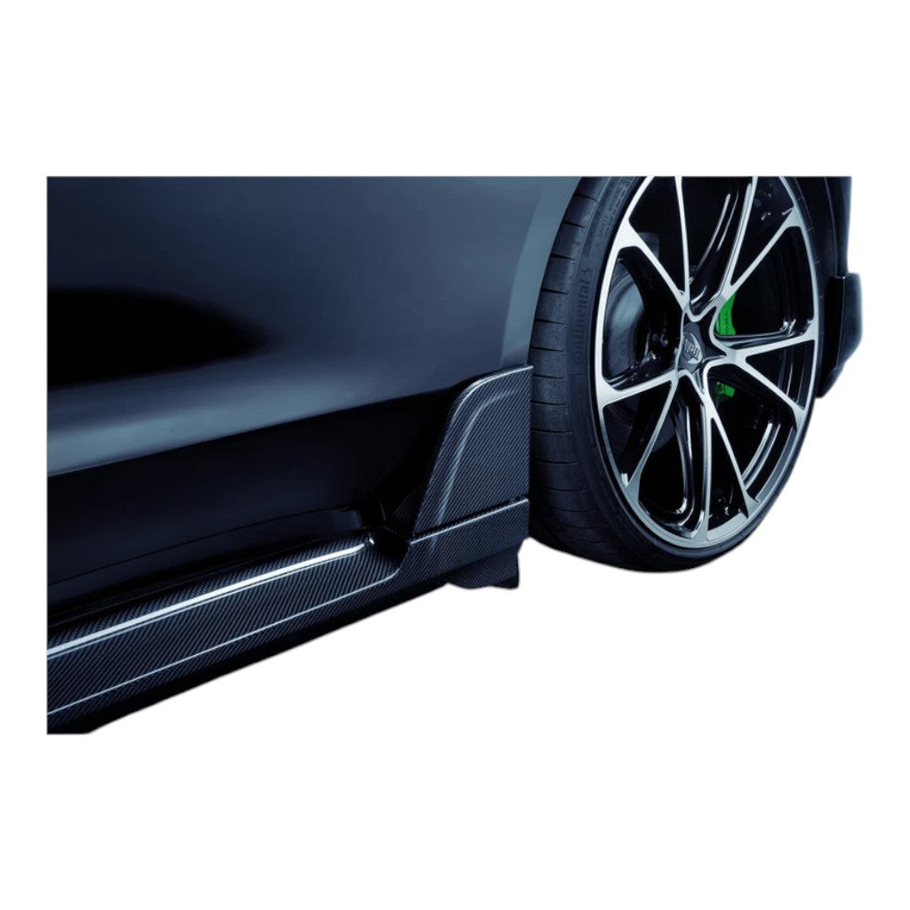 TECHART +9J.121.350.003 V01: Бічні пороги з плавником із видимого карбону, матові для PORSCHE Taycan (9J1) Photo-3 