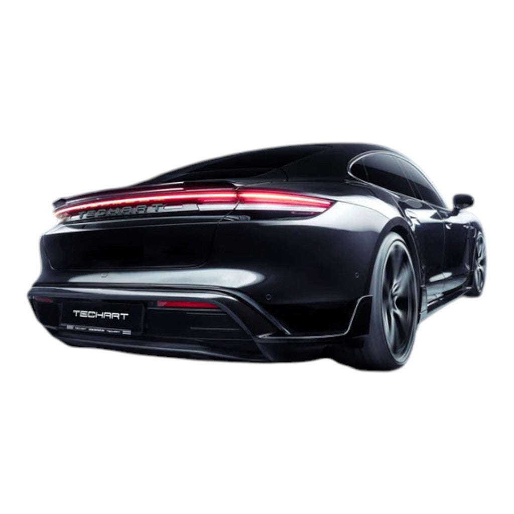 TECHART +9J.121.500.002 V01: Рамка дифузора з плавниками з видимого карбону, глянцева для PORSCHE Taycan (9J1) Photo-6 