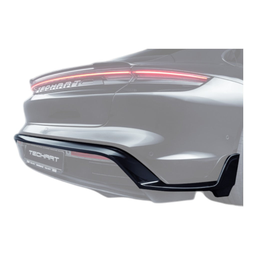 TECHART +9J.121.500.003 V01: Рамка дифузора з плавниками з видимого карбону, матова для PORSCHE Taycan (9J1) Photo-0 