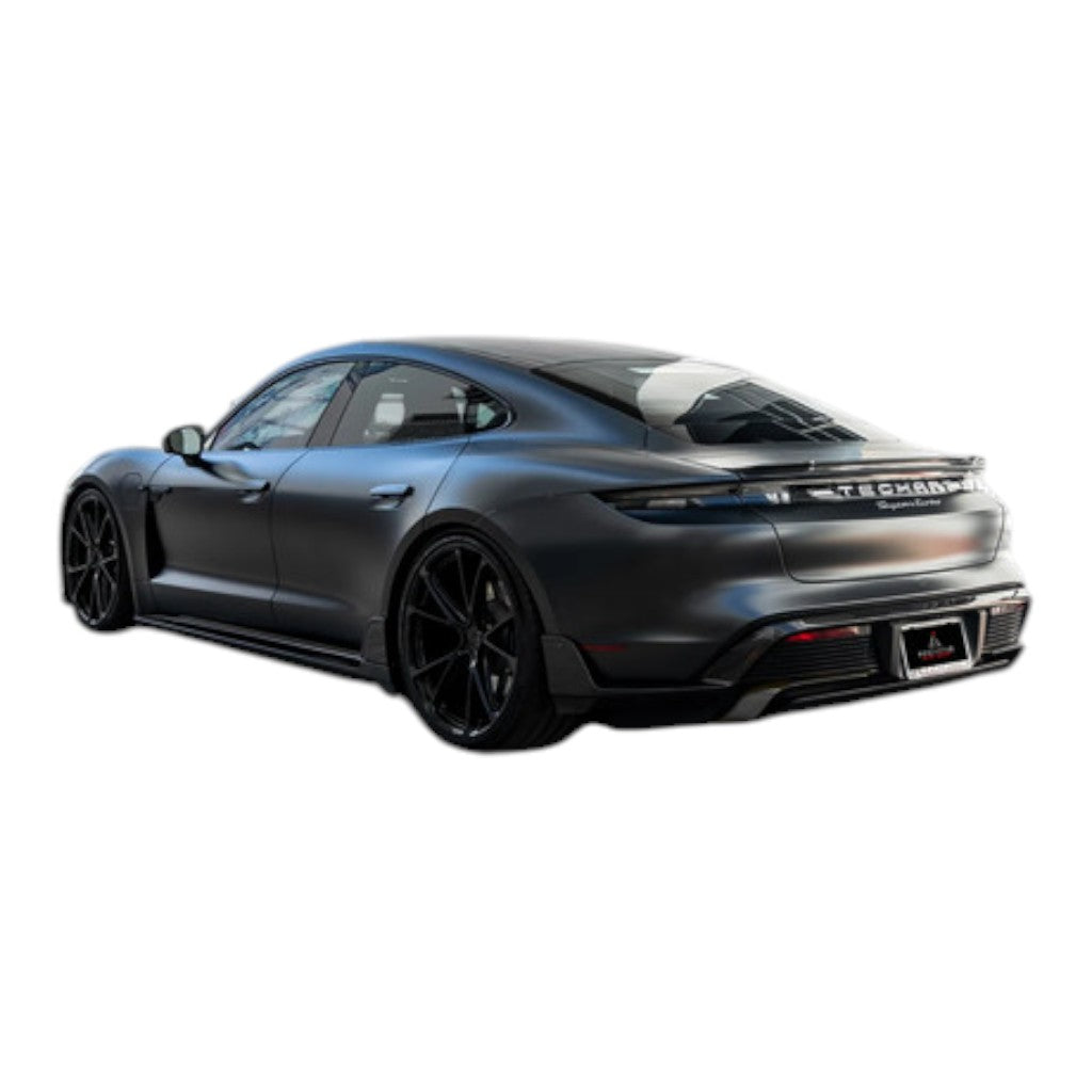 TECHART +9J.121.500.003 V01: Рамка дифузора з плавниками з видимого карбону, матова для PORSCHE Taycan (9J1) Photo-4 