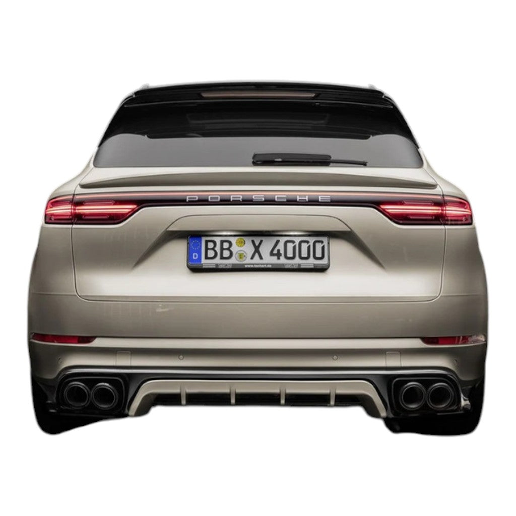 TECHART +9Y.100.010.001 V01: Задній дифузор, чорний структурний для PORSCHE Cayenne (E3.1) (Not Turbo E-Hybrid/Turbo GT) Photo-1 
