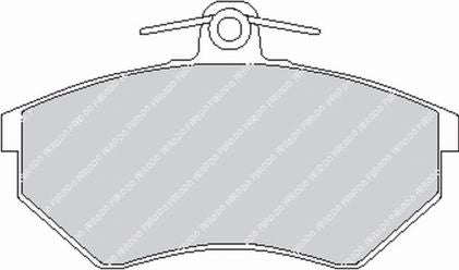 FERODO FCP774H Передні гальмівні колодки DS2500 для AUDI 80 / 90 / VW Golf (Mk3) / Scirocco Photo-0 