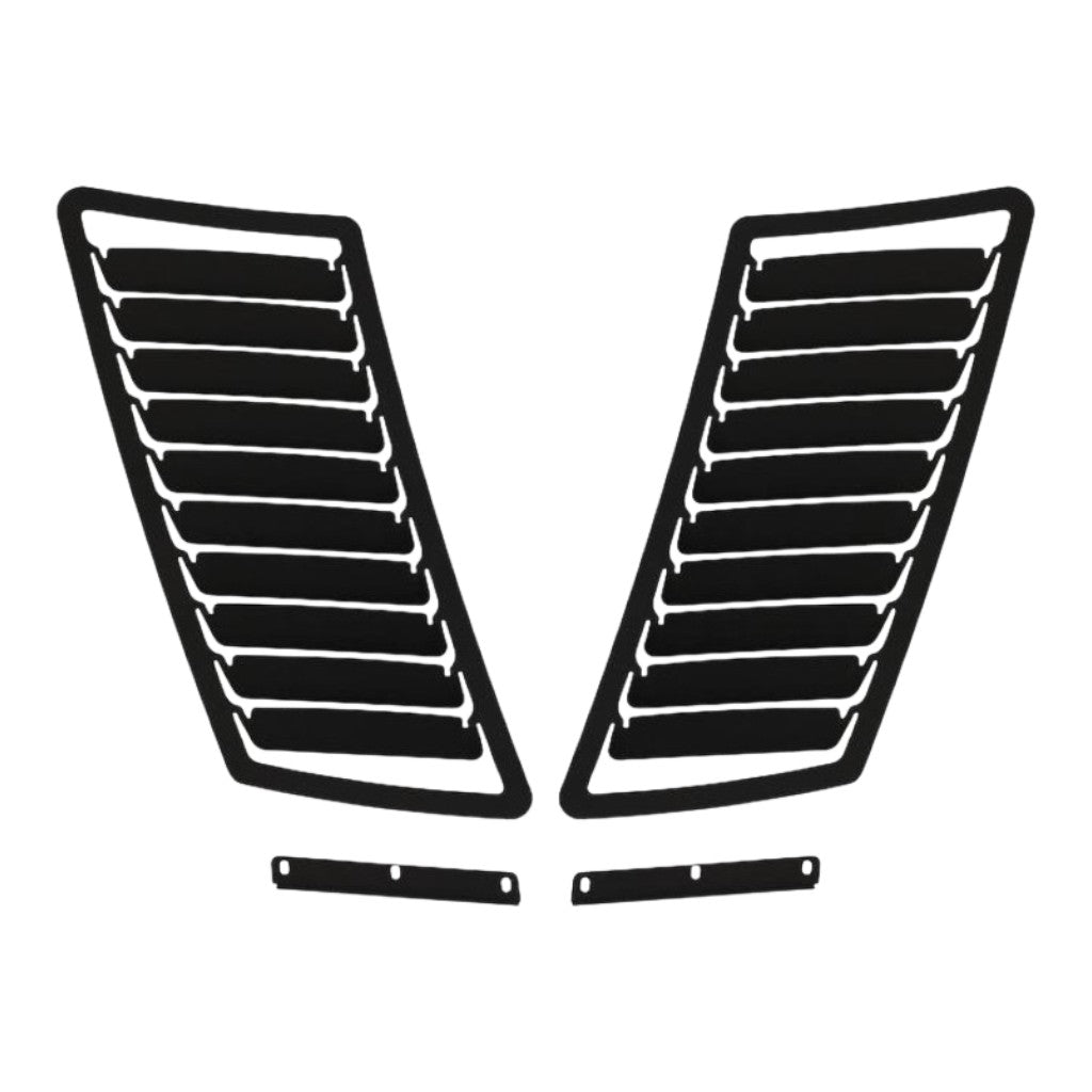 VERUS ENGINEERING A0066A-BLK-JC6 Комплект алюмінієвих вентиляційних луврів капота JC6,чорний для FORD Mustang (S550) Photo-0 