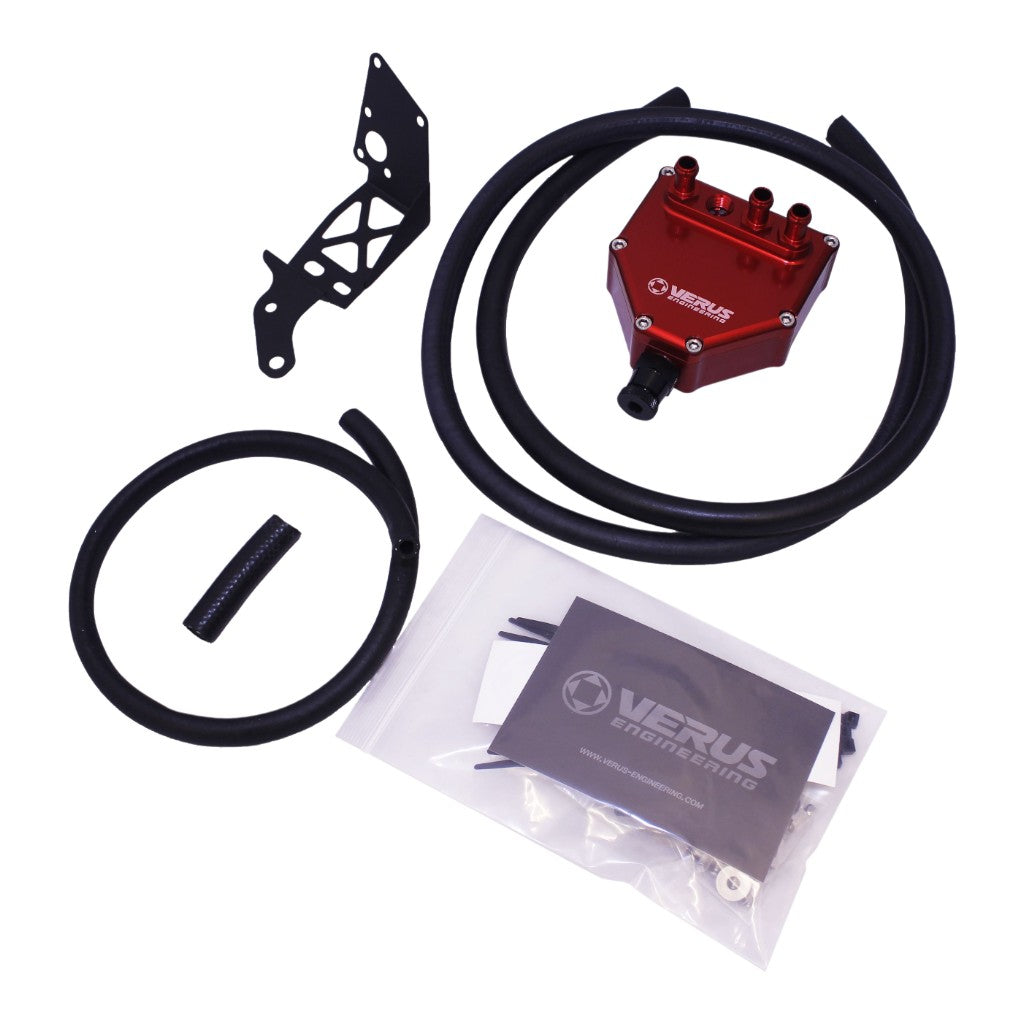 VERUS ENGINEERING A0259A-RED Комплект повітряно-масляного сепаратора, червоний для SUBARU WRX / STI (GR / GV) Photo-1 