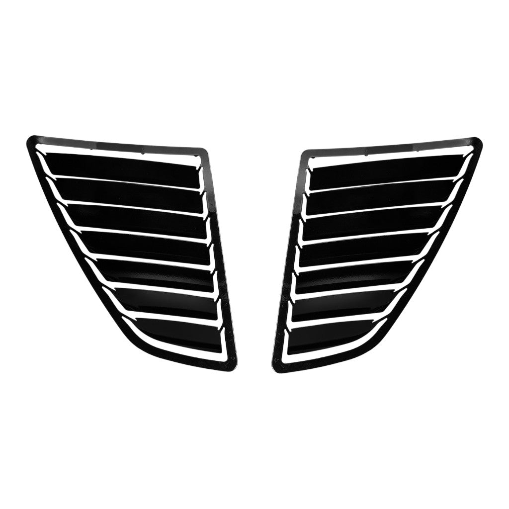 VERUS ENGINEERING A0387A-BLK Комплект алюмінієвих вентиляційних луврів капота, чорний для HYUNDAI Veloster N Photo-0 