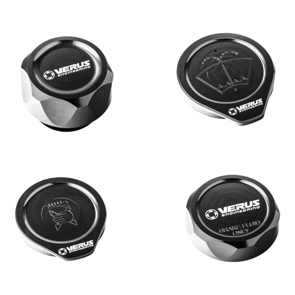 VERUS ENGINEERING A0585A-BLK-FHS Комплект кришок моторного відсіку FHS, чорний для SUBARU WRX / STI (GR / GV) Photo-0 