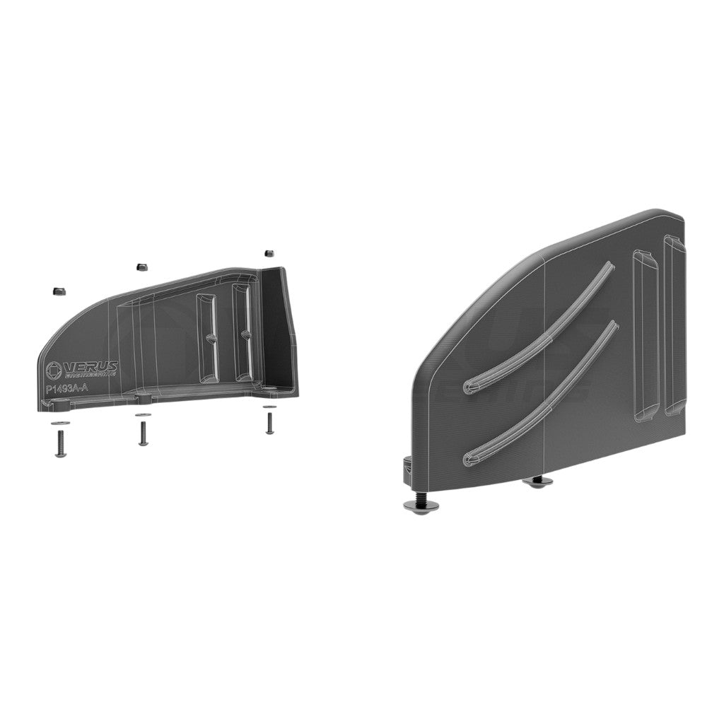 VERUS ENGINEERING A0617A Комплект торцевих пластин переднього спліттера для BMW M3 (E92) Photo-1 