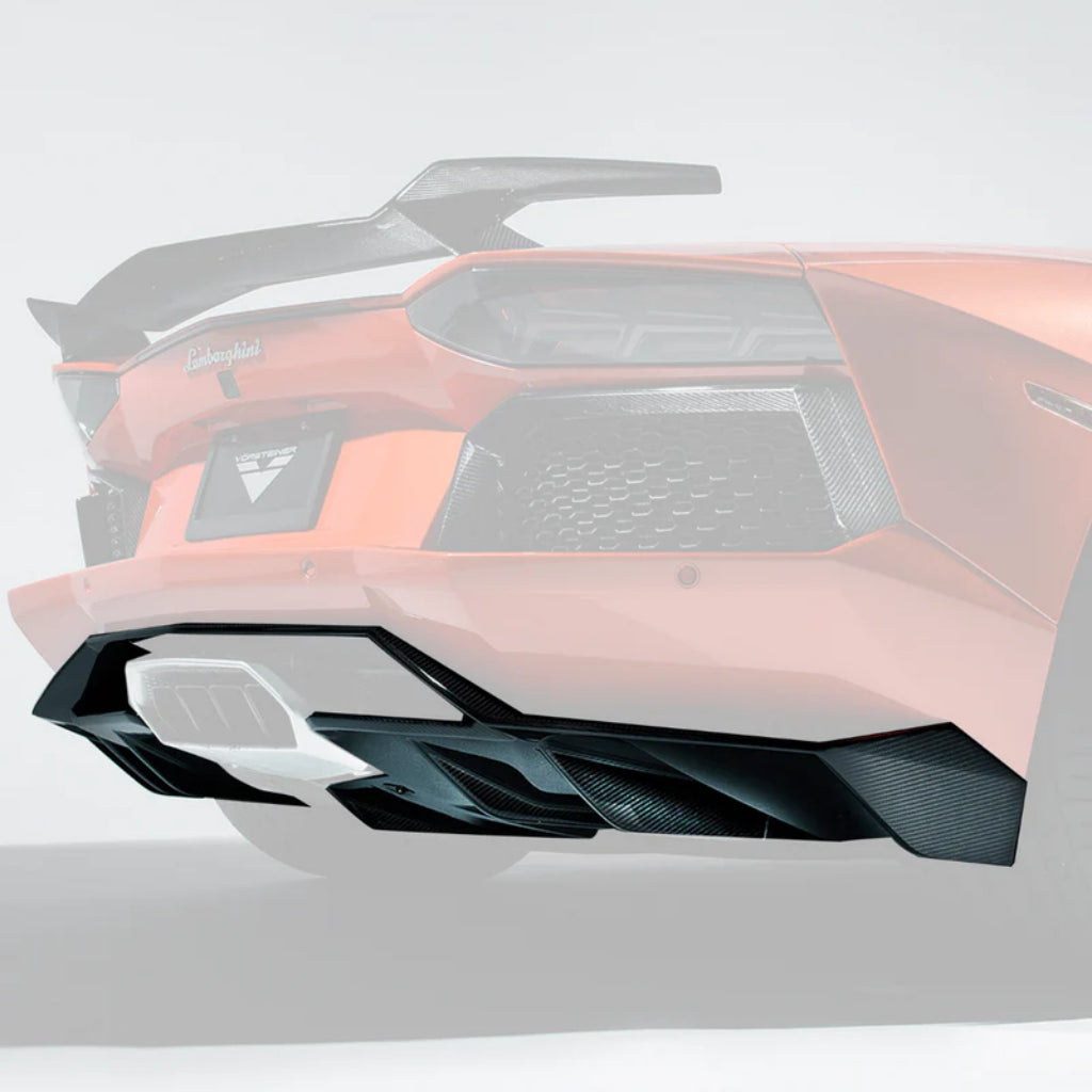 VORSTEINER 0704LOV Задній дифузор ZARAGOZA EDIZIONE (глянцевий карбон) для LAMBORGHINI Aventador LP700-4 2011-2017 Photo-0 