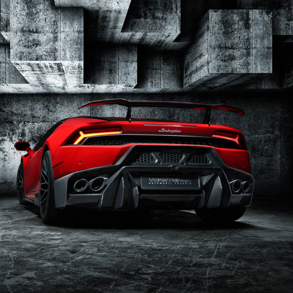 VORSTEINER 0920LOV Задній бампер з дифузором NOVARA EDIZIONE (глянцевий карбон) для LAMBORGHINI Huracan LP610-4 / LP580-2 Photo-3 