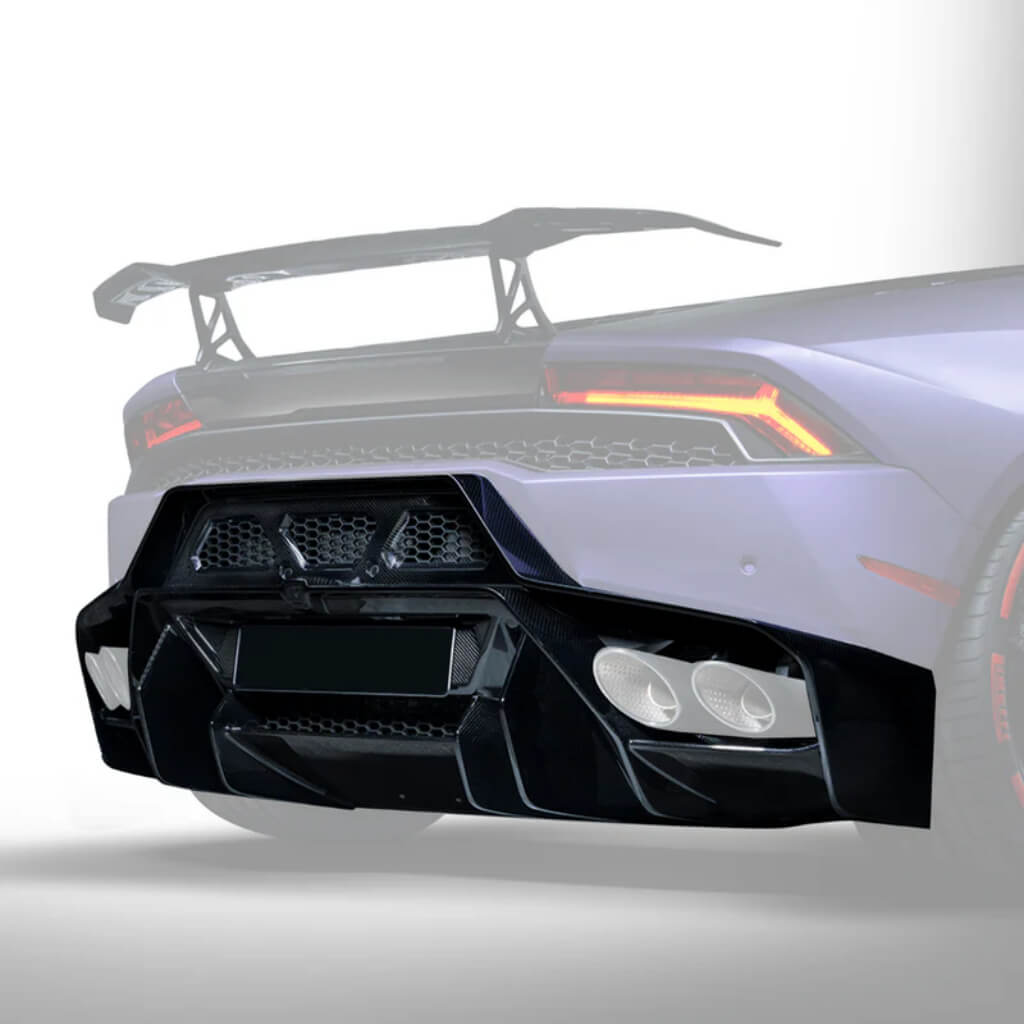 VORSTEINER 0920LOV Задній бампер з дифузором NOVARA EDIZIONE (глянцевий карбон) для LAMBORGHINI Huracan LP610-4 / LP580-2 Photo-0 