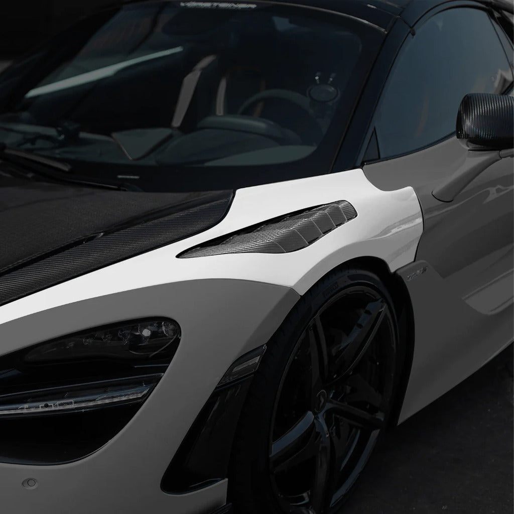 VORSTEINER MVS2091 Передні крила з вентиляційними отворами SILVERSTONE (карбон) для MCLAREN 720S Spyder 2019-2023- Photo-0 
