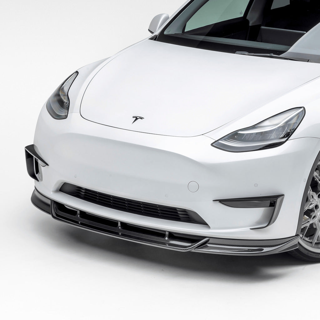 VORSTEINER TEV2020 Передній спойлер VRS (глянцевий карбон) для TESLA Model Y 2020- Photo-1 