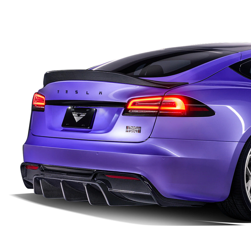 VORSTEINER TEV3061 Спойлер на кришку багажника VRS (сатиновий карбон) для TESLA Model S Plaid 2021-2022 Photo-1 