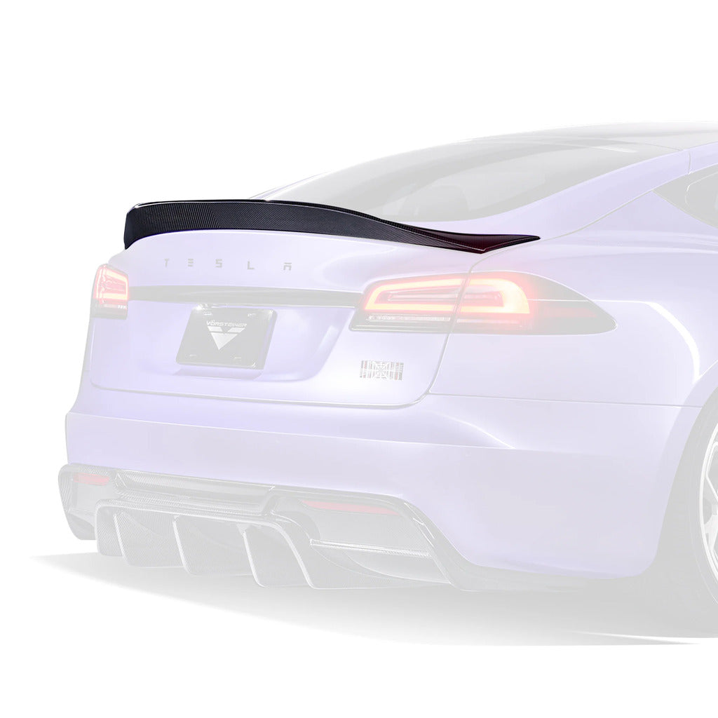 VORSTEINER TEV3061 Спойлер на кришку багажника VRS (сатиновий карбон) для TESLA Model S Plaid 2021-2022 Photo-0 
