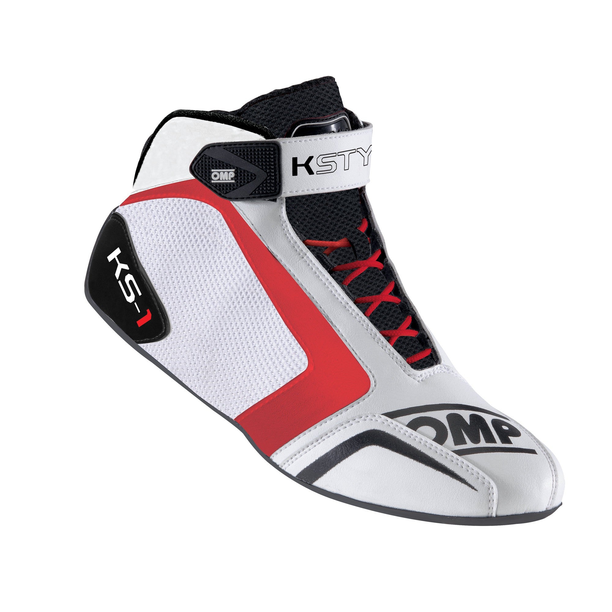 OMP KC0-0815-A01-120-48 (IC/81512048) Черевики/взуття для картингу KS-1, білий/чорний/червоний, розмір 48 Photo-1 